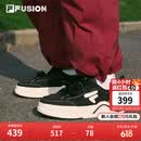 FILAFUSION 斐乐潮牌女鞋【章昊同款】帆布鞋女运动鞋滑板鞋 黑/奶白-BG 37.5