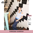 DZZIT地素牛仔裤2026秋季新款复古水洗简约纯色阔腿裤子女3K3XR041T 深蓝色 S
