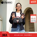 LeSportsac乐播诗姆明联名复古波点大开口化妆包包包女包生日礼物 黑色波点