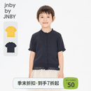 jnby by JNBY新款江南布衣童装短款开襟针织衫H型合体圆领26夏女童1Q5310880 409/黑藏青 160 cm