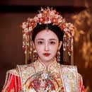 遥绾惜凤冠可戴成品秀禾服秀禾红色新娘婚礼头饰中式大气凤冠结婚发饰饰 金玉良缘【重工秀禾头饰】