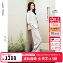 朗姿【时装周同款 三醋酸Basic衣橱 王楚然同款】职业西服外套夏新款 香槟米色 M