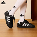 阿迪达斯（adidas）三叶草男女儿童经典贝壳头板鞋 LA1391黑色【JH9977升级款】