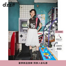 DZZIT地素半身裙2026夏季新款少女感棉质白色花边A字中裙子女3K2SB291C 漂白色 S