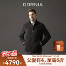 格罗尼雅（GORNIA）男士皮衣质感羊皮绒面革舒适遮风御寒百搭时尚皮衣GLW23373262 灰黑色 L 175B