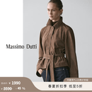 Massimo Dutti折扣季2026女装绒面羊皮革真皮皮衣夹克04714674 棕色 S (CN 170/88A)