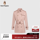 暇步士（Hush Puppies）【商场同款】女装秋季经典双排扣风衣 粉黛色 L