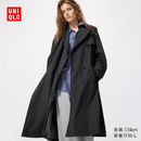 优衣库风衣女装男装/外套487420 09 黑色 M