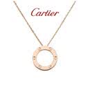 卡地亚（Cartier）LOVE系列 18K玫瑰金色 经典圆饼项链 B7014400 京东自营