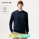 LACOSTE法国鳄鱼男装秋冬商务休闲舒适时尚长袖圆领羊毛衫|AH1969 166/藏青色 M 4