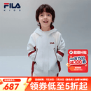 FILA【抗菌功能】斐乐儿童童装棉服2026年春季新款男童小童两件套 水蓝灰-GY 130