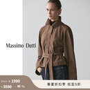 Massimo Dutti折扣季2026女装绒面羊皮革真皮皮衣夹克04714674 棕色 XS (CN 165/84A)