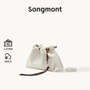 Songmont山下有松百纳系列手拿包女手提斜跨垃圾袋通勤流浪包 余墨白mini 预售15天