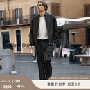 Massimo Dutti折扣季2026男装复古风仿旧真皮皮衣夹克03407476 深棕色 M (180/96A)