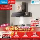 美的（Midea）【推荐新款小西梅油烟机AK10】AK7 PRO价保618抽吸排油烟机28风量顶侧一体蒸汽洗
