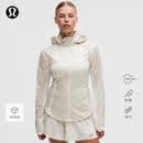 lululemon丨Goal Smasher 女士运动夹克 防晒芯吸 LW4CGBS 浅象牙白 XS