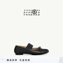 MM6 Maison Margiela[尊享特惠]徽标绑带黑色芭蕾鞋低跟小皮鞋单鞋休闲通勤女鞋 T8013黑色（尺码偏小，建议选大半码） 37
