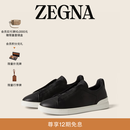 Zegna[明星同款]杰尼亚男鞋Triple Stitch™SECONDSKIN休闲鞋 黑色 40.5 (6.5)