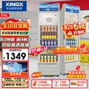 星星（XINGX）316L立式玻璃门单门展示柜银灰色饮料陈列柜商用冷藏保鲜一级能效冰箱 LSC-316C 以旧换新价保618