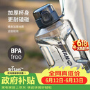 乐扣乐扣（LOCK&LOCK）小水库大容量塑料运动水杯户外冷水壶刻度把手男女杯子2.2L灰色