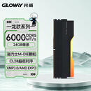 光威（Gloway）24GB DDR5 6000 台式机内存条 龙武 RGB灯条 海力士M-die CL28 星空黑 AI电脑配件升级