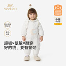 英氏（YEEHOO）超韧绒婴儿连体羽绒服连帽冬季款抗菌宝宝衣服 英氏白 80cm