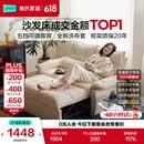 林氏家居折叠沙发床一体两用沙发客厅小户型猫抓布单人折叠床G064