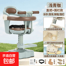 前置儿童座椅电动车可旋转适用雅迪爱玛电瓶车通用型宝宝安全坐椅 【G6绿色】一键旋转_升降减震+直把扶手+可拆围栏_升级