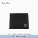 Calvin KleinCK Jeans26春夏新款男士商务休闲老花字母标牛皮革多卡位钱包礼物 UB1-太空黑 均码