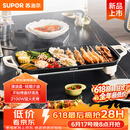 苏泊尔（SUPOR）电烤盘电烤炉 家用多功能锅 电烧烤炉大容量2100W速烤 轻油少烟不粘烤肉机GJ5025P809