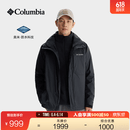 Columbia哥伦比亚户外男子防水冲锋衣抓绒内胆三合一外套WE6508 010 黑色 L(180/100A)