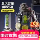 恩尔美（nRMEi）运动水杯超大容量夏季男健身茶水分离吨桶吨耐高温便携2000ml水壶