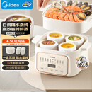美的（Midea）电炖锅炖汤盅炖盅蒸锅隔水炖家用全自动煲汤炖汤锅陶瓷燕窝4.5L蒸炖一体多功能锅3-4人MD-DZE2552