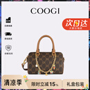 COOGI包包女款2026年新款轻奢品牌女士波士顿手提包生日礼物送老婆女友 咖啡色