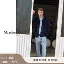 Massimo Dutti折扣季2026男装休闲简约通勤风口袋饰棉质针织开衫01194201 海军蓝 M (180/96A)