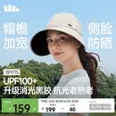 蕉下（beneunder）鸭舌帽棒球帽女士帽子大帽檐全脸黑胶遮阳帽男士帽子防晒帽BM715