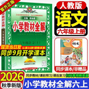 2026秋 小学教材全解六年级上册语文数学英语人教版北师大 教材解读6年级同步练习册薛金星 六上语文【人教】26秋
