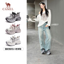 骆驼（CAMEL）银月2+老爹鞋女厚底增高休闲鞋 L26A283076 灰/枪/黑 37