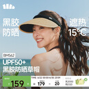 蕉下（beneunder）遮阳帽子草帽防晒帽女夏季防紫外线太阳帽空顶帽黑胶凉帽BM562