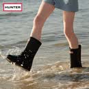 HUNTER小童靴户外露营雨鞋涉水鞋男童女童防水防滑儿童踩水雨靴宝宝水鞋 黑色/BLK 33