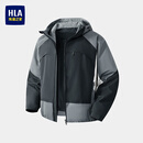 海澜之家（HLA）夹克男26新连帽潮流休闲时尚拼色外套男秋季HWJAD3F122A 藏青镶拼C2 S 165/84A 推荐113-124斤