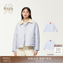鄂尔多斯1980可拆卸翻领女休闲舒适棉服秋冬 海盐牛乳 S 160/80A