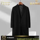 梵玛羊高端奢侈100%绵羊毛可拆卸90%白鸭绒马甲男士商务休闲毛呢大衣男 黑色【抗皱回弹佳/天然抑菌】 XL （建议体重130一155斤）