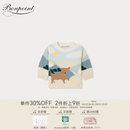 Bonpoint【新品】2026春夏小童卡通图案长袖纽扣套衫小樱桃童装 960 100 /3A