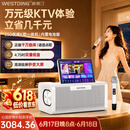 威斯汀【价保618】ktv音响家庭k歌一体机 卡拉ok点歌机显示屏 户外便携广场舞蓝牙音箱 GLE350内置电池版