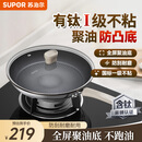 苏泊尔（SUPOR）煎锅有钛不粘平底锅煎牛排轻量聚油底不锈钢磁炉通用EJ30CBS01