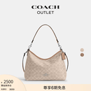 蔻驰（COACH）奥莱女士夏季女包经典标志LAUREL 31号流浪包单肩斜挎包腋下礼物 （升级款）SV/沙黄色/灰褐色