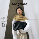 Songmont山下有松循迹系列见物旅行包通勤波士顿植鞣牛皮托特包公文包 烟墨黑 中号 现货