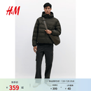 H&M男装棉服2025冬季新款标准版型防风疏水绗缝梭织棉服1274642 卡其绿 M 175/100