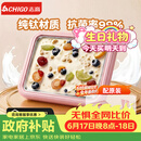 志高（CHIGO）【价保618】炒酸奶机炒冰机冰淇淋机家用儿童免插电炒冰板六一儿童节礼物钛粉【加大号带防尘盖】
